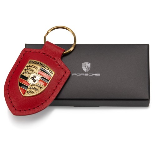 Porsche Crest Keyring, red