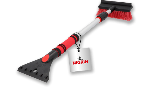 Brush with ice scraper