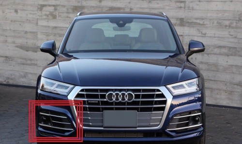 Air intake grille dark chrome matt/al