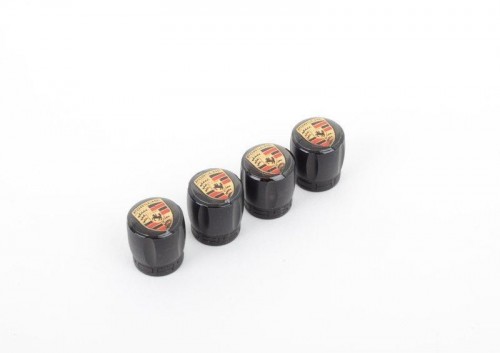 Black Crested Valve Dust Caps
